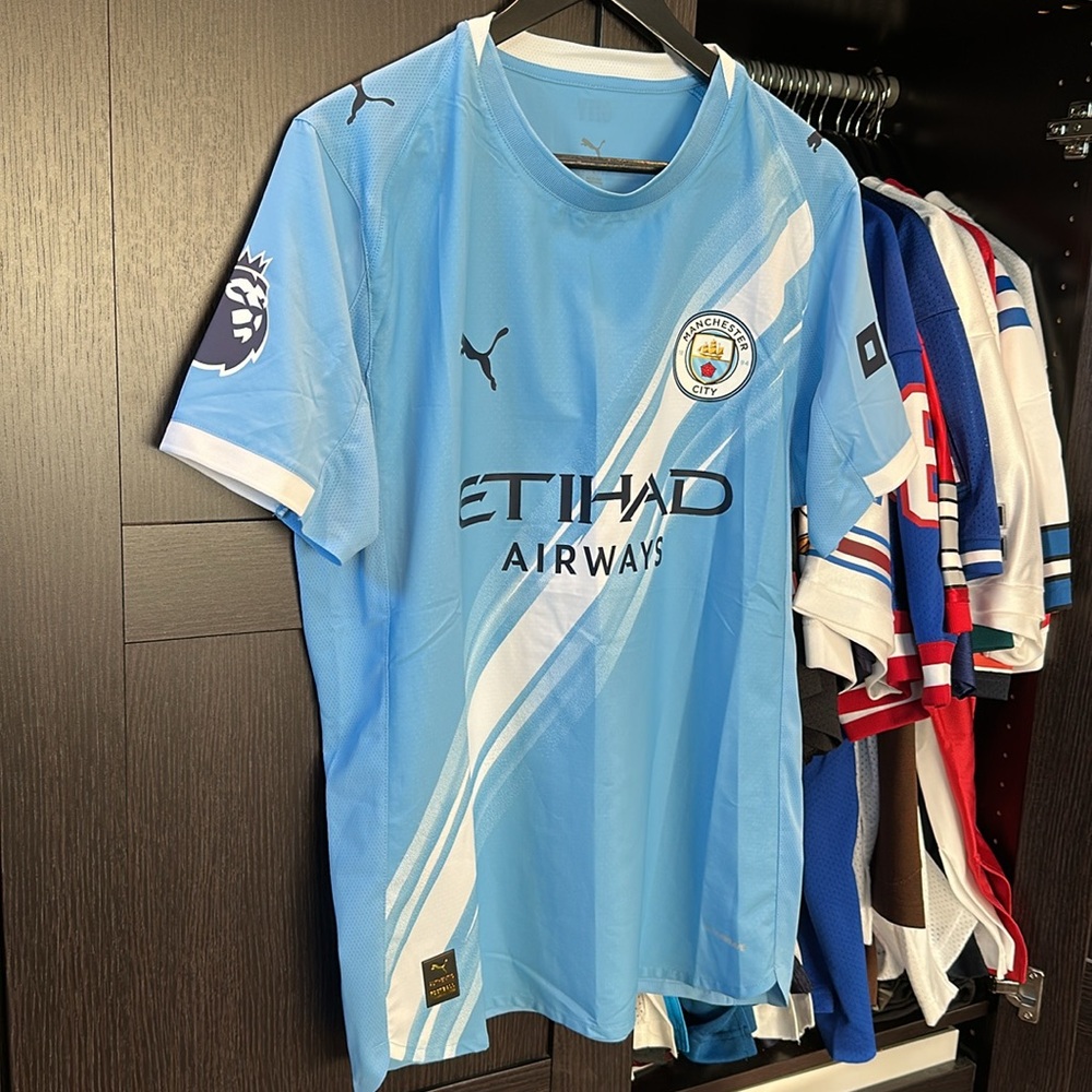 Erling Haaland Manchester City Puma 2025/26 Home Authentic Jersey - Sky Blue - Picture 3 of 7